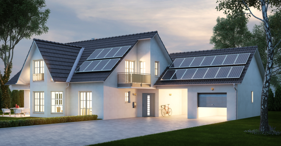 maison-toit-plat-panneaux-solaire-photovolaitque